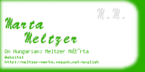 marta meltzer business card